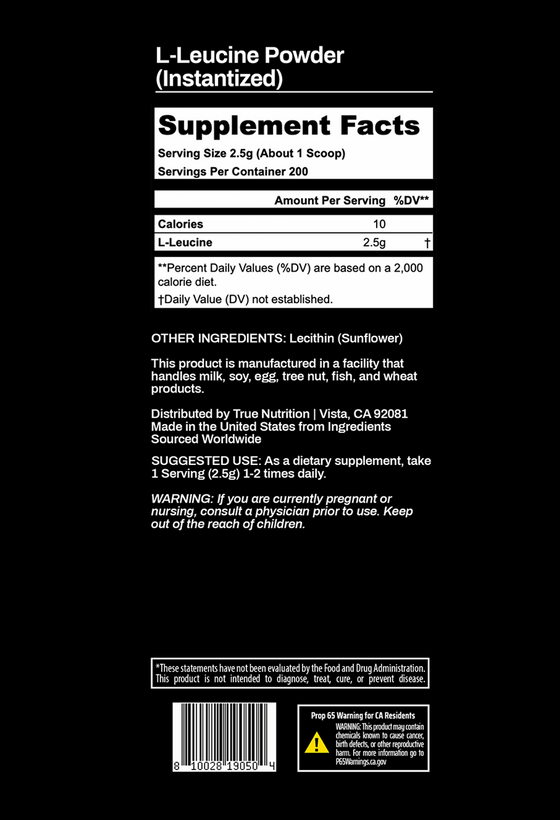 Source Naturals L-Leucine A Free Form Essential Amino Acid