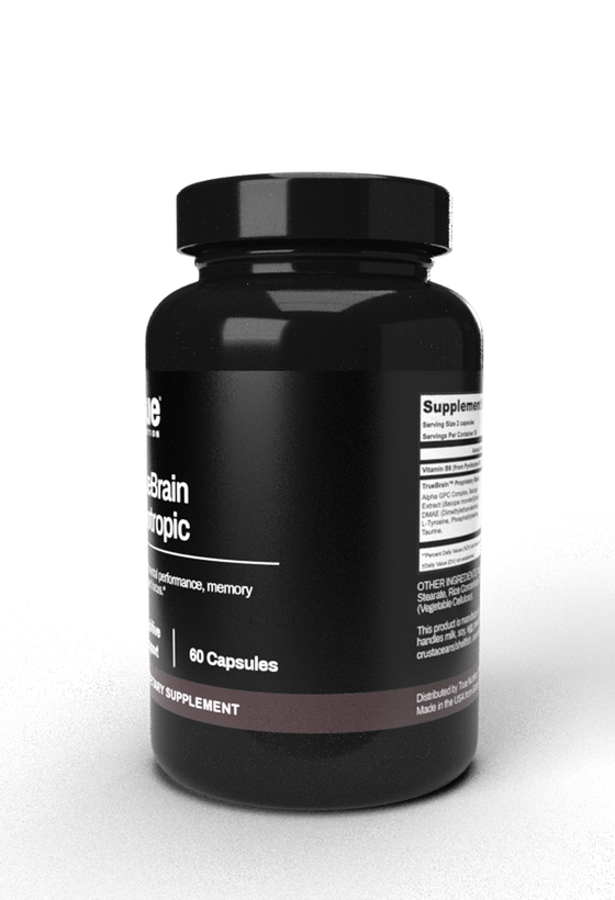 True Brain Supplement TrueBrain Nootropic 631mg Capsules (60 Capsules)